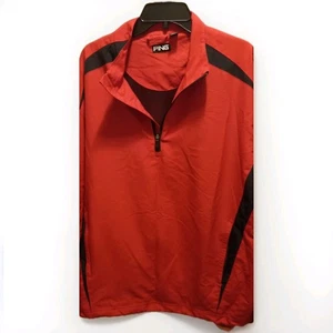 Giacca a vento pullover uomo rosso Golf PING taglia [LG] mezza zip leggera - Foto 1 di 4