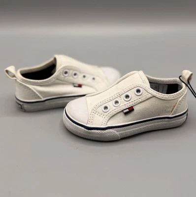 Tommy Hilfiger Niños Sin Cordones Zapatillas de Lona US 5 (12,5 cm) - Nuevas Foto 1 de 4