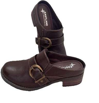 Eastland Erin Zapatos de Mula con Hebilla Sin Cordones Marrón Comodidad Zueco 6.5M Foto 1 de 4