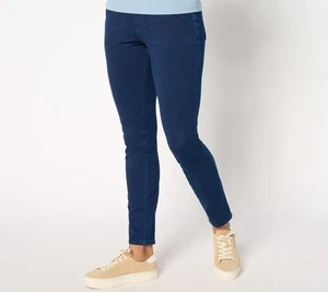 Quacker Factory Tall DreamJeannes Flat Waistband Jeggings Dark Indigo 2X New - Picture 1 of 1