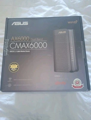 ASUS CMAX6000 WiFi 6 Cable Modem Wireless Router Gateway DOCSIS 3.1  BRAND NEW!! - Image 1 of 4