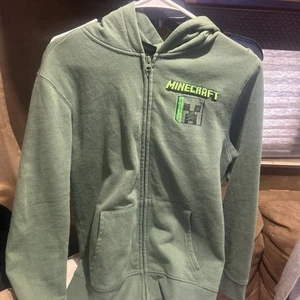 Minecraft Hoodie Mad Engine Boys Youth XXL Sweatshirt Long Sleeve Hooded Green - Picture 1 of 4