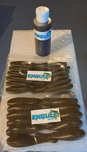 Engulf Baits 3.25" NED LEECH   Natural Olive Green Pumpkin+ 2 oz. Leech Scent! - Picture 1 of 1