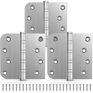 3 Cerniere per Porta Cuscinetti a Sfera Kolet 4x4" Resistente Acciaio Inox Nichel Spazzolato - Foto 1 di 3