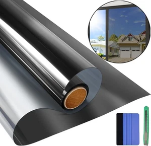 Lámina de ventana tinte espejo unidireccional protección de privacidad bloqueador solar reflectante UV para el hogar - Imagen 1 de 11
