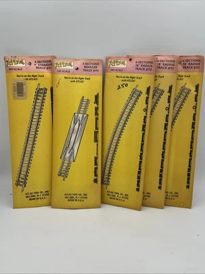 Atlas HO Scale 6-Sections Track #33, #44, #21 Vintage NOS Vintage Free Shipping - Image 1 of 3