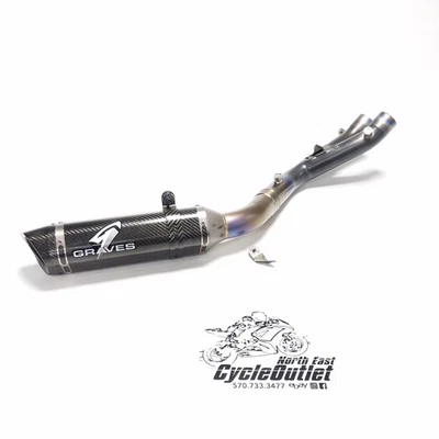 15-19 YAMAHA YZF R1 YZFR1 GRAVES EXHAUST PIPE MUFFLER SLIP ON CAN SILENCER READ - Image 1 of 4