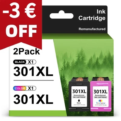 Für HP 301 Druckerpatronen XL Deskjet 1050 2544 2050 A 3050 Envy 4500 4504 5530 - Bild 1 von 4