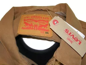 Chaqueta Levi's Para Hombre Marrón Barro Premium Denim Etiqueta Talla XXL Manga 26 - Imagen 1 de 4