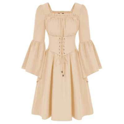 Mujeres Bruja Gótica Medieval Vestidos de Novia Vestido Victoriano Disfraz Renacimiento Foto 1 de 4