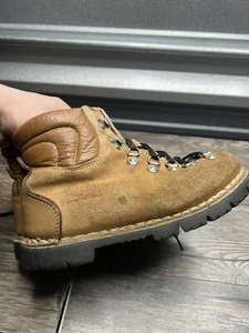 Vintage brown Suede colorado Hiking Boots Size 6.5 Made in Italy Vibram - Picture 1 of 6