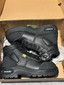 REEBOK RB655 Women's Trainex 6" Lace-Up Composite Safety Toe Boots Sz 6W Black - Picture 1 of 3