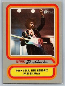 2019 Topps Heritage #NF-1 Music world loses Jimi Hendrix News Flashbacks - Picture 1 of 2