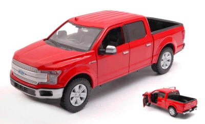 MODELLINO FURGONE STATICO DIECAST FORD F-150 LARIAT CREW CAB 2019 ROSSO 1:27 - Immagine 1 di 2