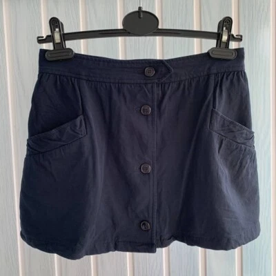 A.P.C. Falda Rue Madame Paris Azul Oscuro Viscosa y Bolsillos Rami Línea A Talla 36 Foto 1 de 4