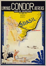 TW44 Vintage 1930's Brazil South America Rio Travel Poster Re-print A1/A2/A3