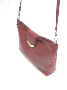 Etienne Aigner Schultertasche Vintage klassisch rot bordeaux weiches Leder Signature - Bild 1 von 12