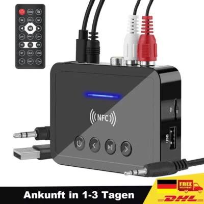 3.5mm NFC Bluetooth 5.0 Empfänger AUX Cinch Buchse Hifi Wireless Audio Adapter - Bild 1 von 4