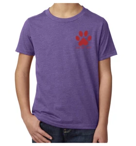 Paw Print with Custom name or text, Kids Personalized T-shirts, Dog Shirts - Picture 1 of 9