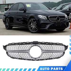For 2016-2020 E300 E350 E400 Front Grilles Modify Upgrade AM G Silver - Picture 1 of 2
