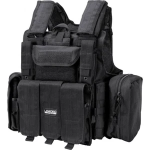 Barska Tactical Vest VX-300 Adjustable MOLLE Quick Release Plate Carrier Rig - Picture 1 of 26