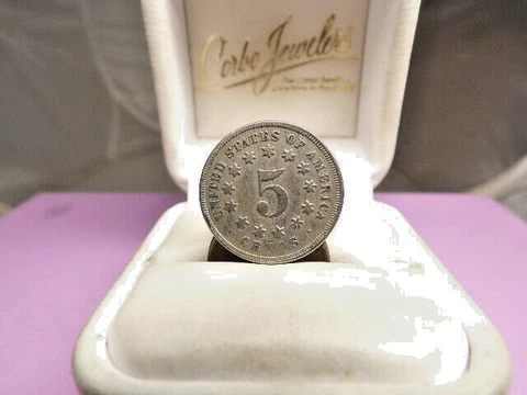 1867 No Rays Shield Nickel,  5 Cents # C 2100 Cover