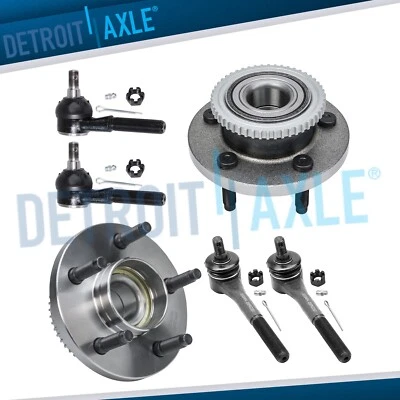 Front Wheel Bearing Hubs Tierods for 1997-2002 Town Car Ford Crown Victoria ABS - Image 1 of 4