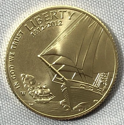 2012 $5 Star Spangled Banner Gold Uncirculated Commem. OGP - Image 1 of 4