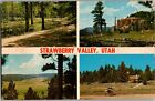 Multi View Strawberry Valley UT Vintage Postcard V13
