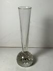 Vintage Controlled Bubble Paperweight Crystal Glass Vase 7.5 In.