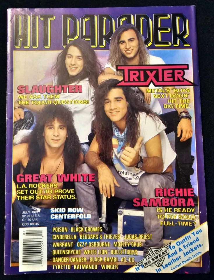 Hit Parader Jul. 1991 Featuring Trixter, Slaughter, Motley & more - Image 1 of 1