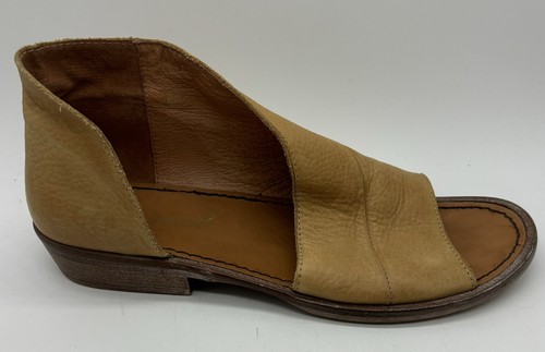 MBT Free People Mont Blanc D'Orsay sandalo donna taglia 37 5 US 7 pelle marrone piatto