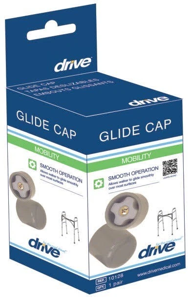4 Cajas Drive Medical Deluxe Cajas Deslizantes Cajas, Para Caminantes de 1" - Gris - 4 CAJAS Foto 1 de 2