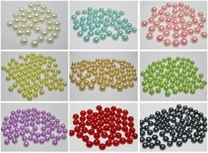 1000 cuentas de media perla 6 mm FlatBack Cabachones álbum de recortes color a elección - Imagen 1 de 21