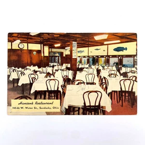 Postcard Ohio Sandusky OH Hansons Restaurant 1940s Unposted Linen - Picture 1 of 2
