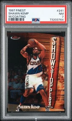 1997 TOPPS FINEST W/COATING #241 SHAWN KEMP PSA 7 - Image 1 of 2