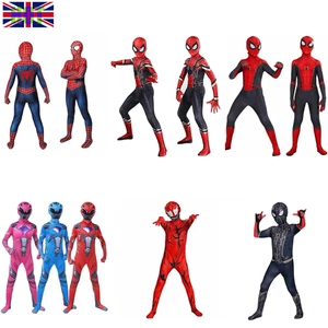New Kids Boys Spiderman Fancy Dress Party Jumpsuit Cosplay Costume Show 2025 🕷 - Picture 1 of 40