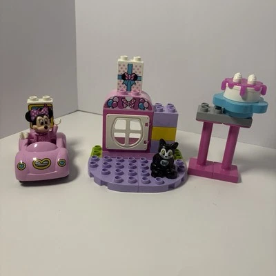 Duplo Figure DISNEY MICKEY MINNIE MOUSE Pink BIRTHDAY PARTY Car 10873 COMPLETE - Image 1 of 3