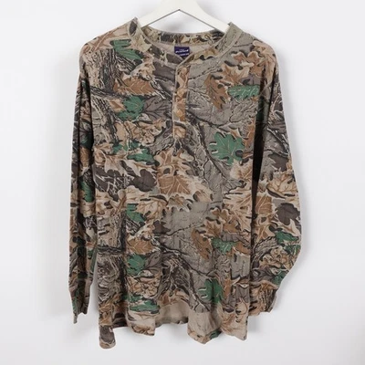 Camisa de Colección Duofold Para Hombre Advantage Camuflada Henley Manga Larga Talla Mediana Caza Foto 1 de 4