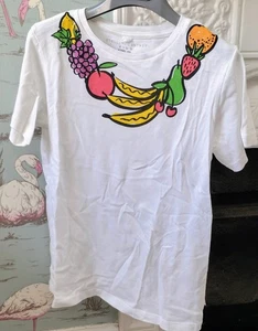 Stella McCartney White Fruit Print T-shirt Tee Top - 8 Years - Picture 1 of 5