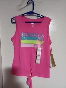 JUSTICE GIRLS TANK TOP PINK SLEEVELESS SIZE 7-8 (S) NWT - Picture 1 of 3
