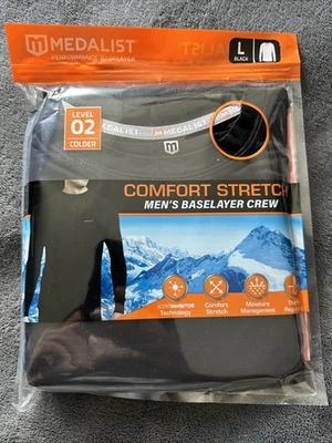 Camisa Medalist Hombre Grande Rendimiento Capa Base Cómoda Elastizada Crew NUEVA Foto 1 de 4