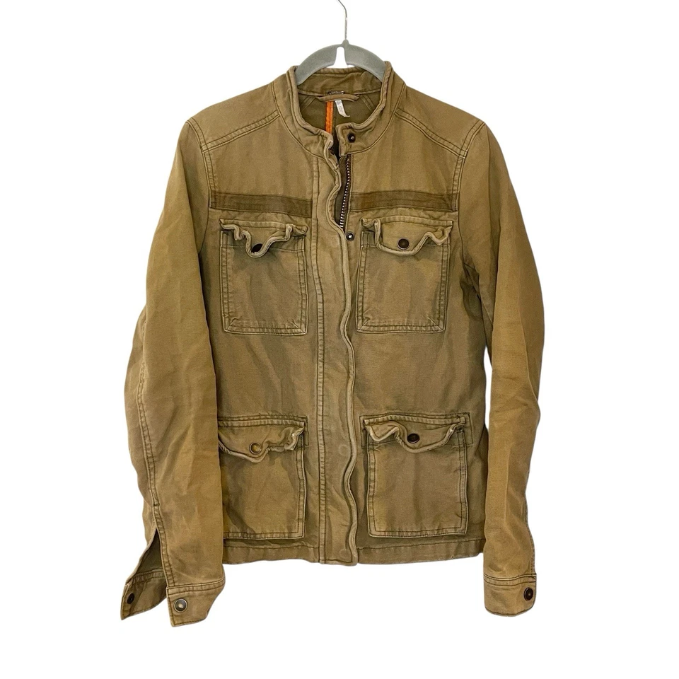 Abrigo Chaqueta Free People XS Carga Arrugada Militar Verde Ejército Estilo Y2K Crepúsculo Foto 1 de 4