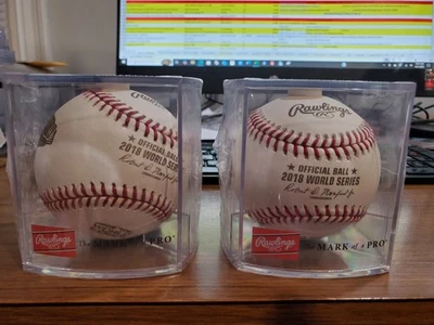 lote (2) Balón Oficial Serie Mundial 2018 Boston Red Sox Champions sellado Foto 1 de 4