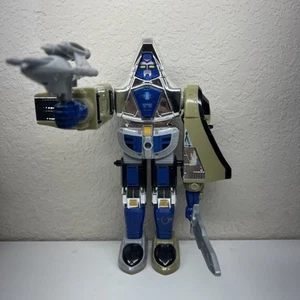 2000 Bandai Power Rangers Time Force Megazord Blue Working lights With Weapons - Picture 1 of 8