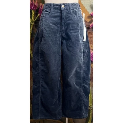 Pantalones de pana Anthropologie Pilcro Kenna azul marino barril talla 28 Foto 1 de 4