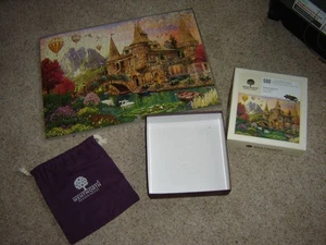 Wentworth Fantasy Castle Land 500 Teile 51 cm x 36 cm Holzpuzzle in Schachtel 2 Teile verloren - Bild 1 von 14