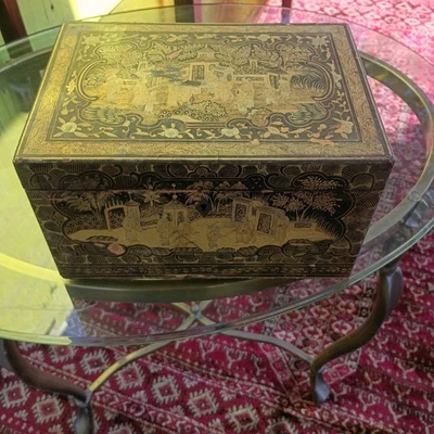 复古中国茶盒带铅内盒 — 第 1/4 张图片