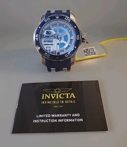 Invicta  Star Wars R2D2 Quartz Blue Dial Men's Round Watch Never Worn (NIB) - Picture 1 of 4