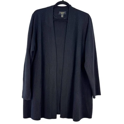 Cárdigan Charter Club Luxury 100 % cachemir frente abierto para mujer 1X súper suave Foto 1 de 4